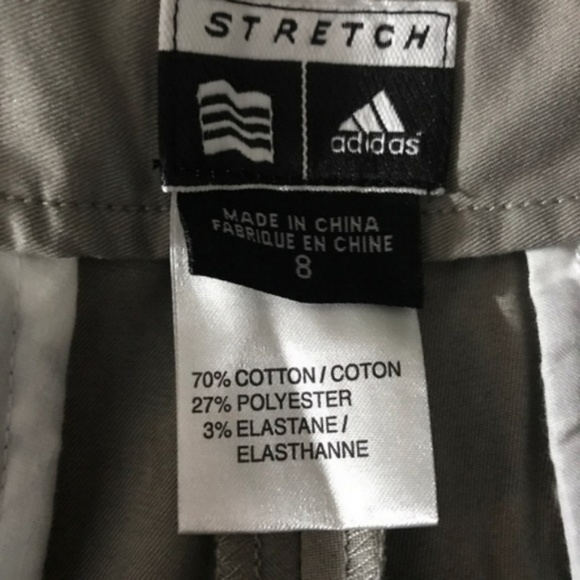 Adidas Size 8 Stretch Capri's Gray - Picture 3 of 3